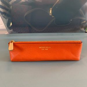 Orange Pink Michael Kors Pencil Case/Makeup Bag